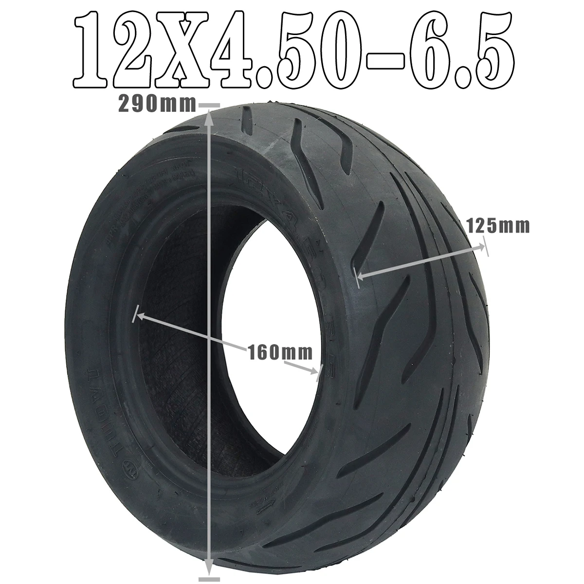 

12x4.50-6.5 Tires Vacuum Tubeless 12 Inche for Scooter Wear-resistant New Electric Scooter Mini Kibe Avt Tires Parts