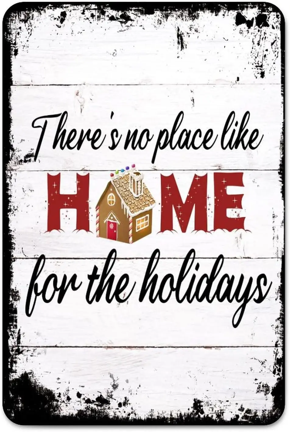 Merry Chrstms nd Hppy New Yer lumnum Tn Metl Sgns 812 nch Wll Frmhouse Mn Cve Sgn для наружного использования Outdoor Dnng