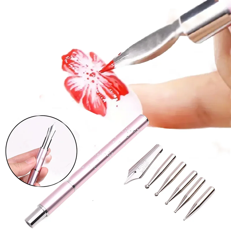 Ручка для рисования ногтей кабель раскрашивания цветов французская линия