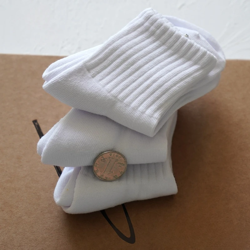 

Children's Socks Thickened Students' Socks Towel Bottom Boys Girls Sports Cotton White TubeTerry-Loop Hosiery Thick Socks