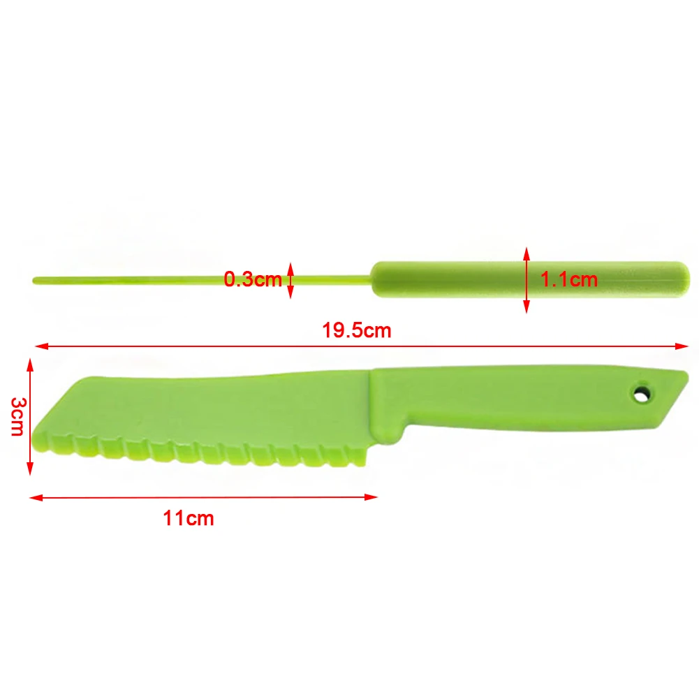 For Fruit Bread Safe Kitchen Knife tools Sawtooth Toddler Cooking Children Paring Plastic Kids Lettuce Knives Sawtooth Cutter images - 6