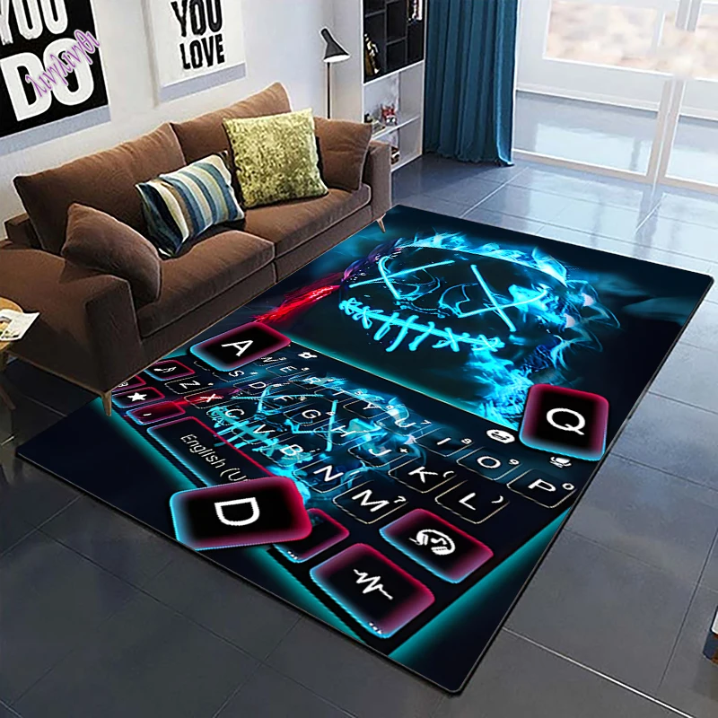 

Game Controller Printed Creativity Pattern Non-slip Rug Baby Play Crawl Floor Mat Living Room Carpet Decoration Carpet Tapestry