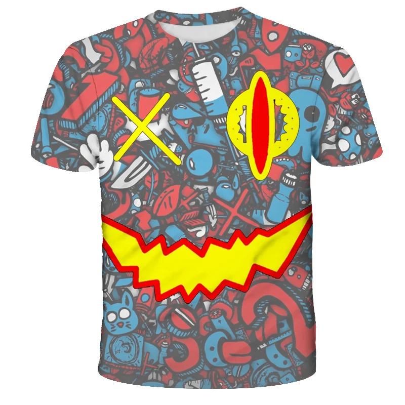 

XO Cartoon Print 3D Short Sleeve High Quality New Baby Children's Game T shirt Clothing Harajuku T-Shirt For 3-14 Y