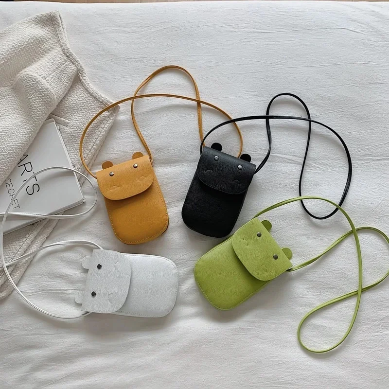 

Soft Mobile Phone Bag Female 2023 Summer New Solid Color Shoulder Bag Sweet Cute Casual Vertical Small Square Bag