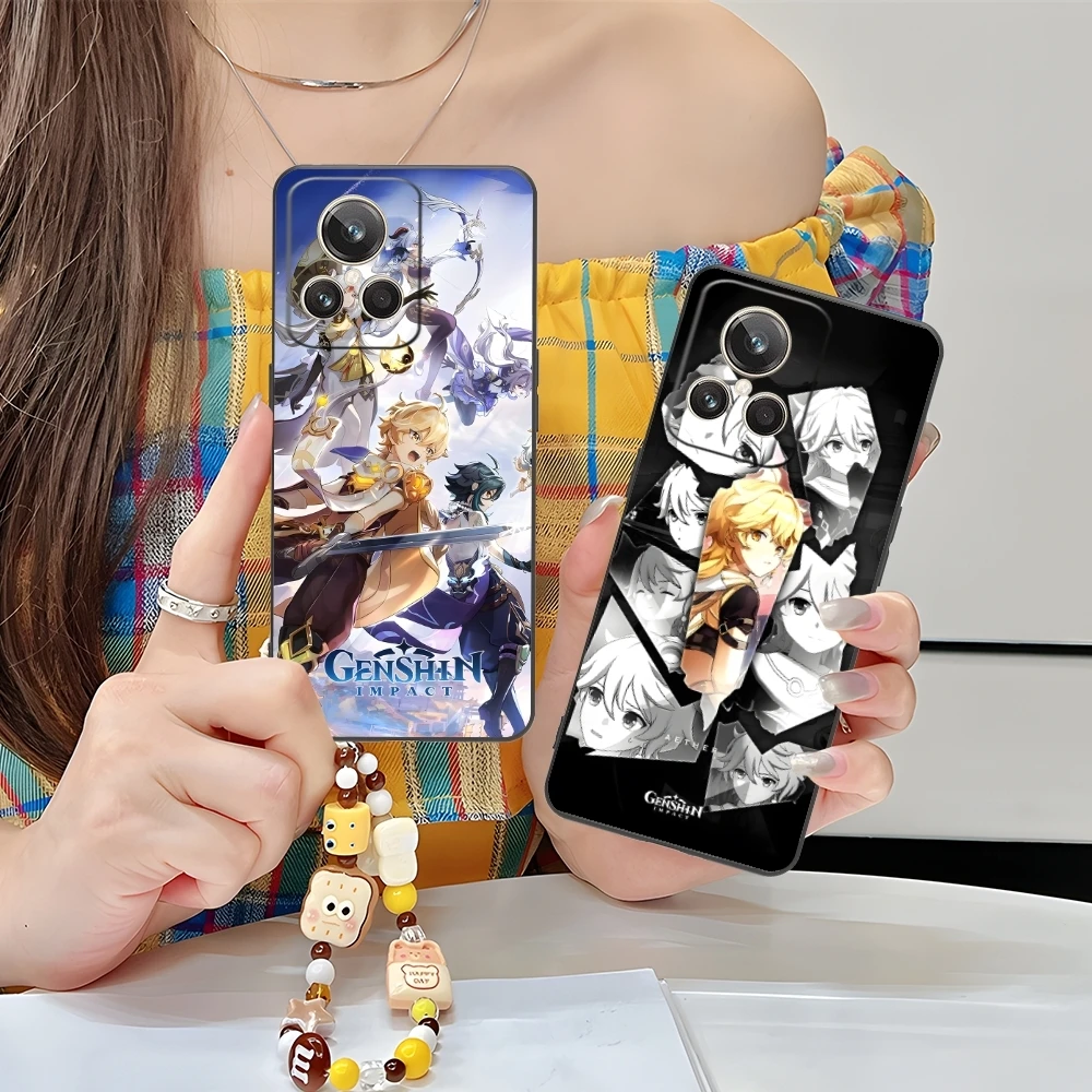 Чехол для мобильного телефона Genshin Impact Aether черный мягкий чехол Realme GT 2 9i 8i 7i Pro X50 X2