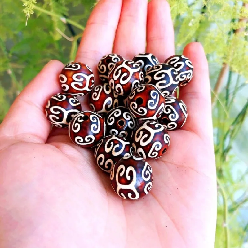 

Onyx Hui pattern beads heavenly beads bracelet necklace pendant DIY with beads round beads Buddha beads Bodhi accessories