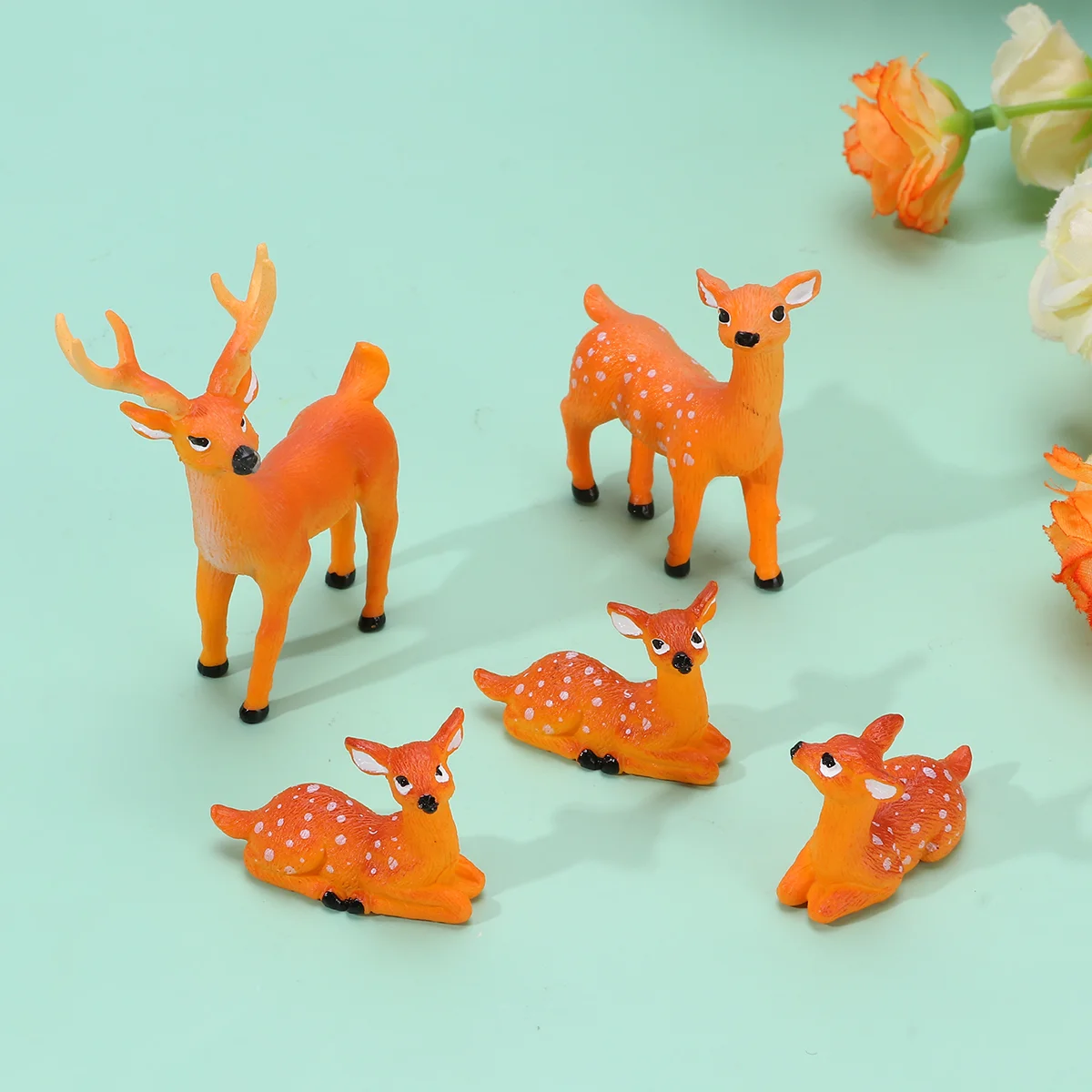 

Deer Decor Desktop Toy Adornment Tabletop Decorationfigure Figurines Home Crafts Family Woodland Toys Creatures Micro Miniature