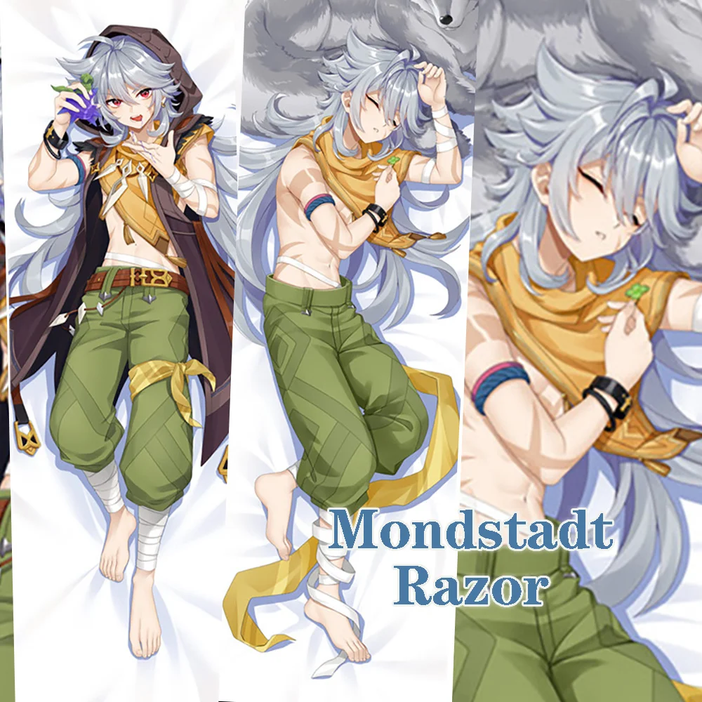 

Genshin - housse de souple для double face, motif imprimé, рисунок из мультфильма, Dakimakura, décoration de la maison, наволочка