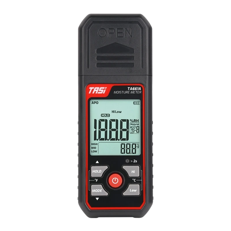 

Digital Cardboard Wall Wood Moisture Meter 2-Pins Wood Humidity Tester Hygrometer Damp Detector Large LCD Display