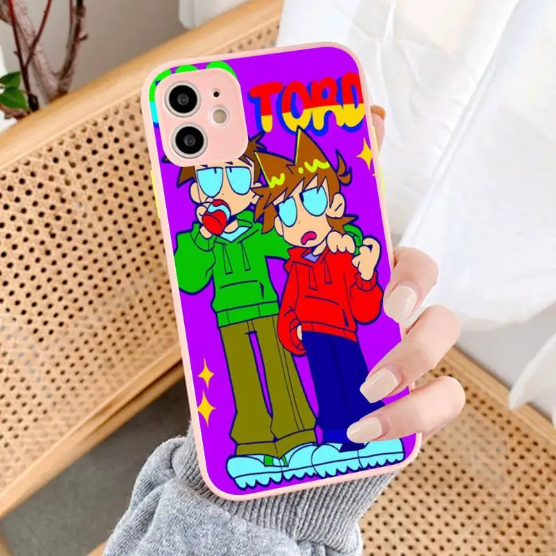 

Eddsworld Phone Case for iPhone 14 11 12 13 Mini Pro Max 8 7 Plus X XR XS MAX Translucent Matte Cover