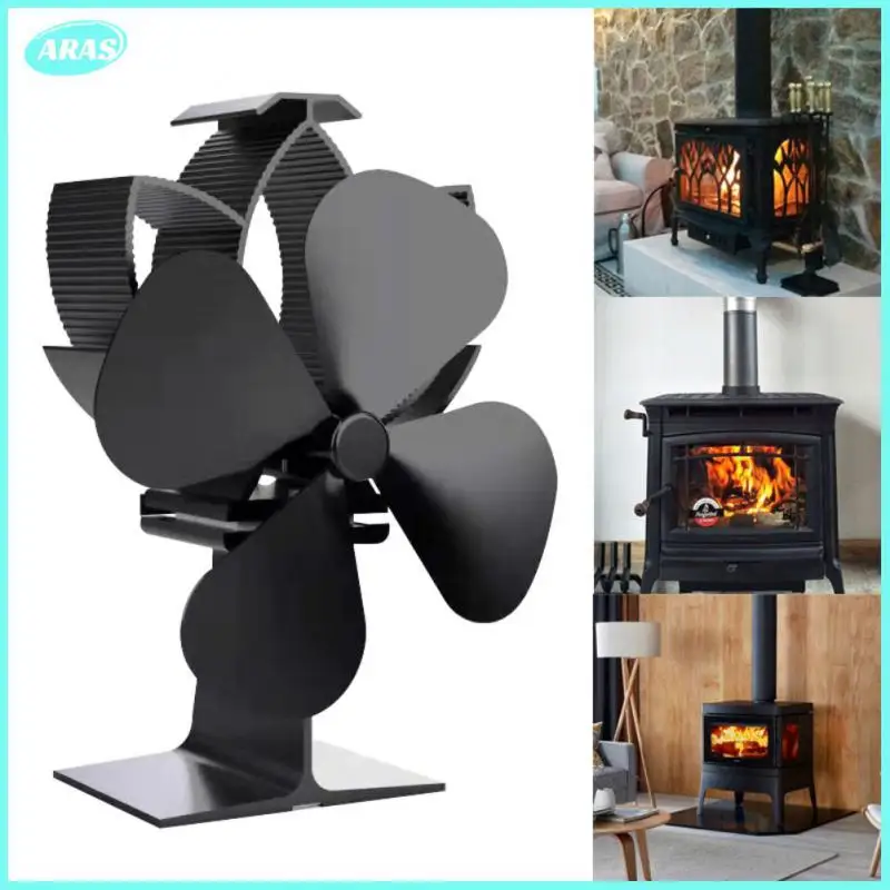 

Classic 4 Blades Heat Stove Fan Wood Stove Fireplace Fan For Home Wood Burner/Burning/Log Burner Stove Circulates Warm Air