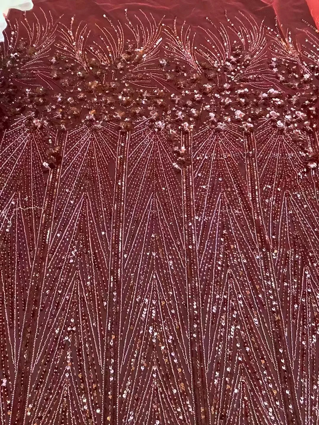 Новая Изысканная Кружевная Сетка с бусинами блестками и цветочной вышивкой