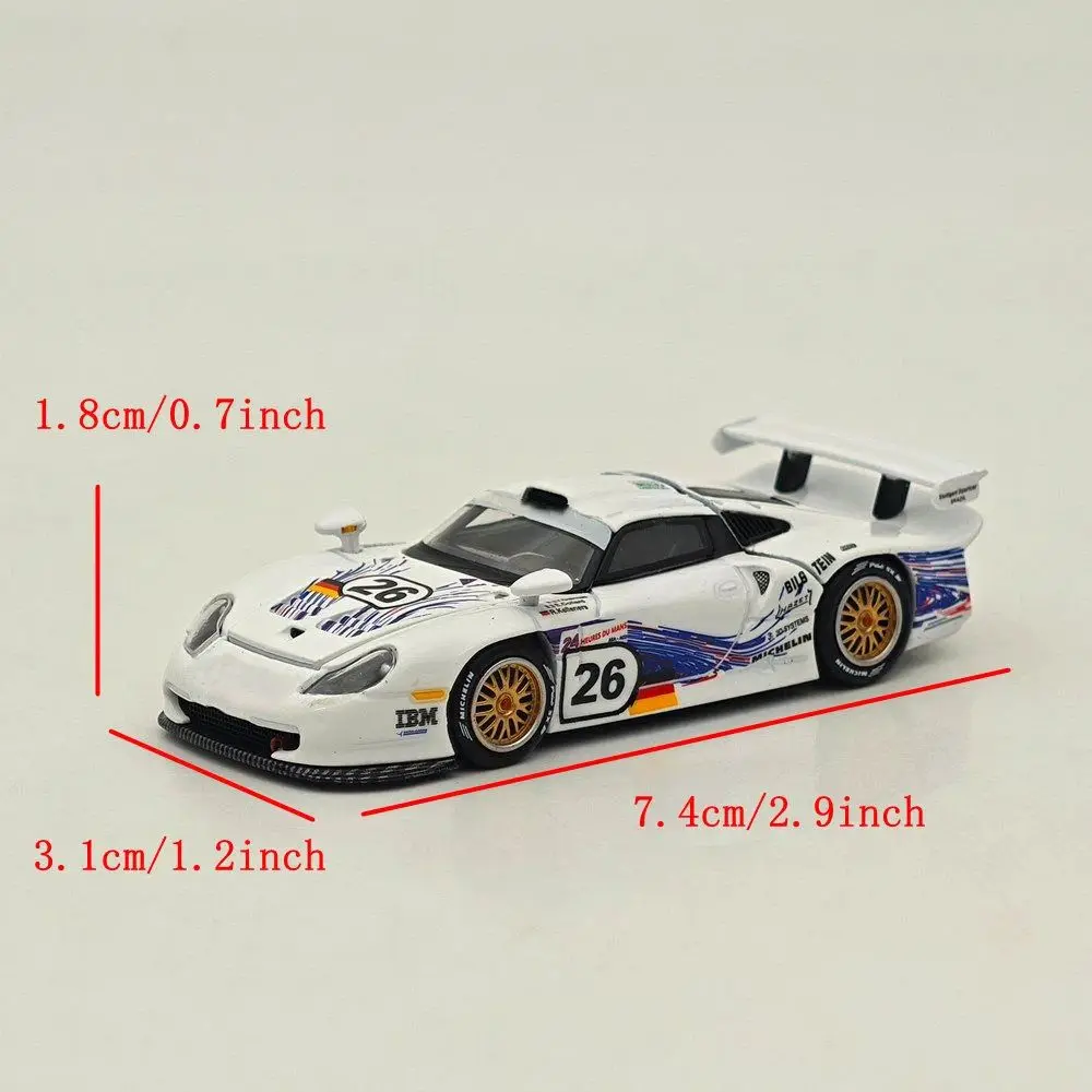 TSD 1:64 911 GT1 24h LeMans 1997 с открывающимся капотом, литая металлическая модель автомобиля, лимитированная коллекция, подарок для хобби-коллекционеров (art.: 3920d7cd3c877) - 3920d7cd3c877