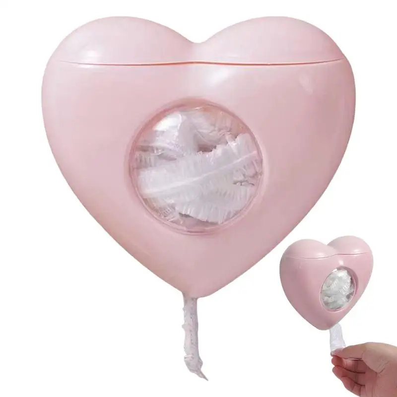 

Fresh Keeping Bags Storage Box Heart Shape Wrap Dispenser Organizer Adhesive Kitchen Storage Containers Pantry Organization For