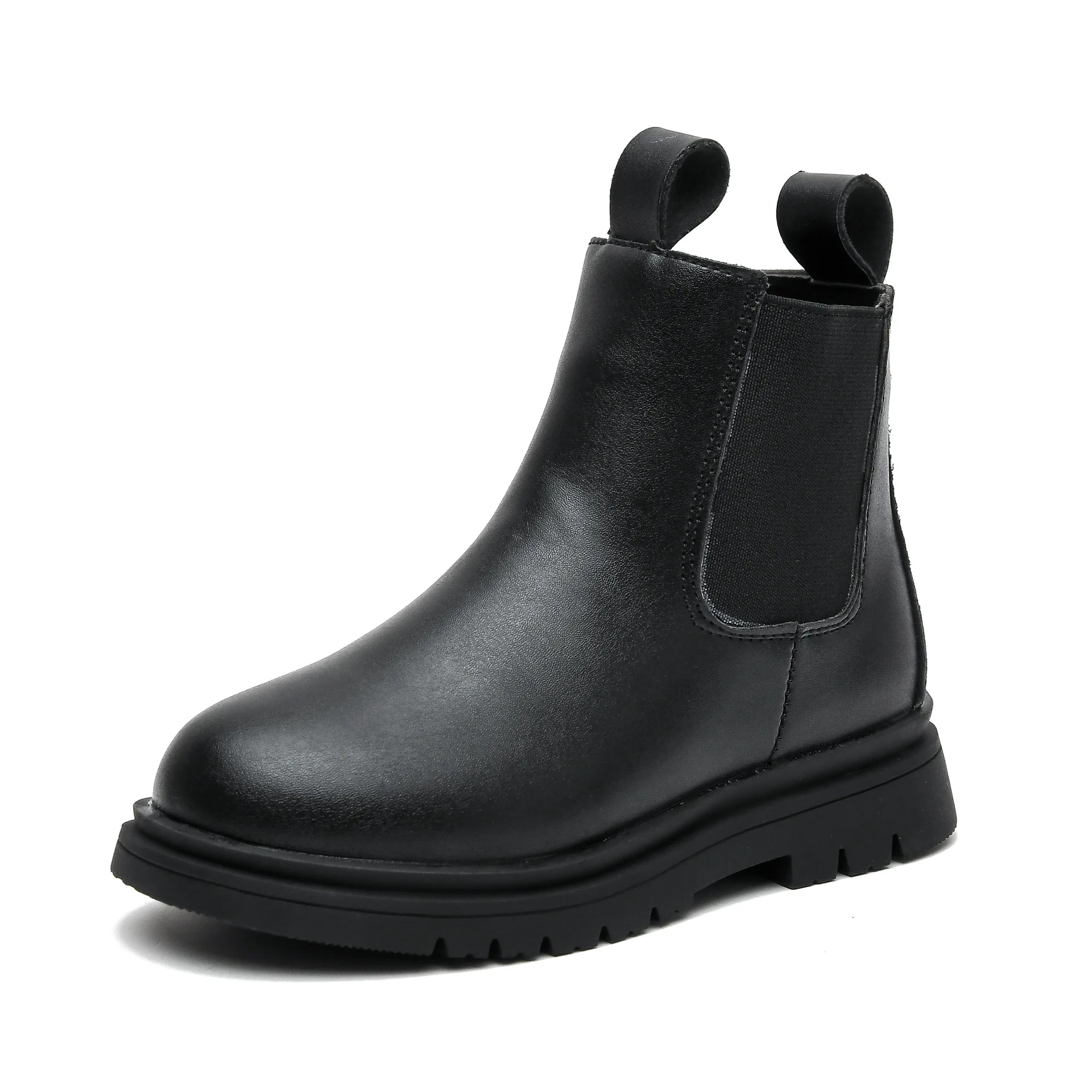 

Girls Martin Boots for Kids Winter Fashion Shoes Korean British Little Girl Princess Leather Short Boot Plus Velvet Black Brown