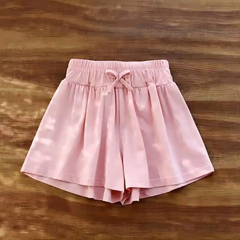 

Новинка лета 2022, модные штаны для маленьких девочек, юбка, хлопковые шорты, детская одежда, шорты, детские повседневные однотонные пляжные ш...