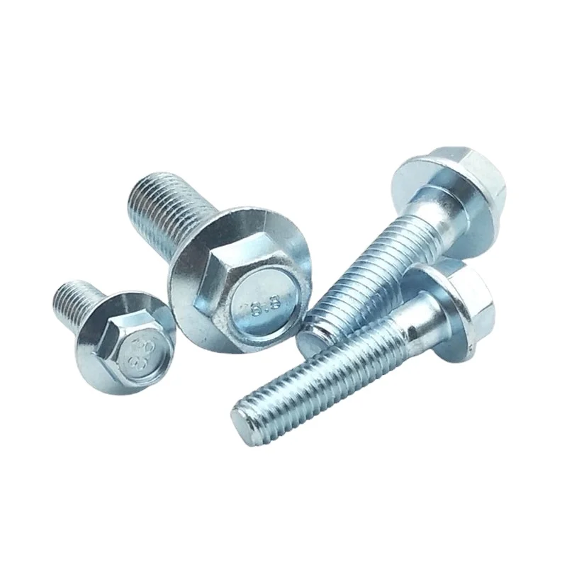 

40pcs M5 M6 M8 Hexagon Bolt Flanged 8.8 Grade Galvanized Outer Hexagon Flange Screw L=10-30mm GB5787 16MM