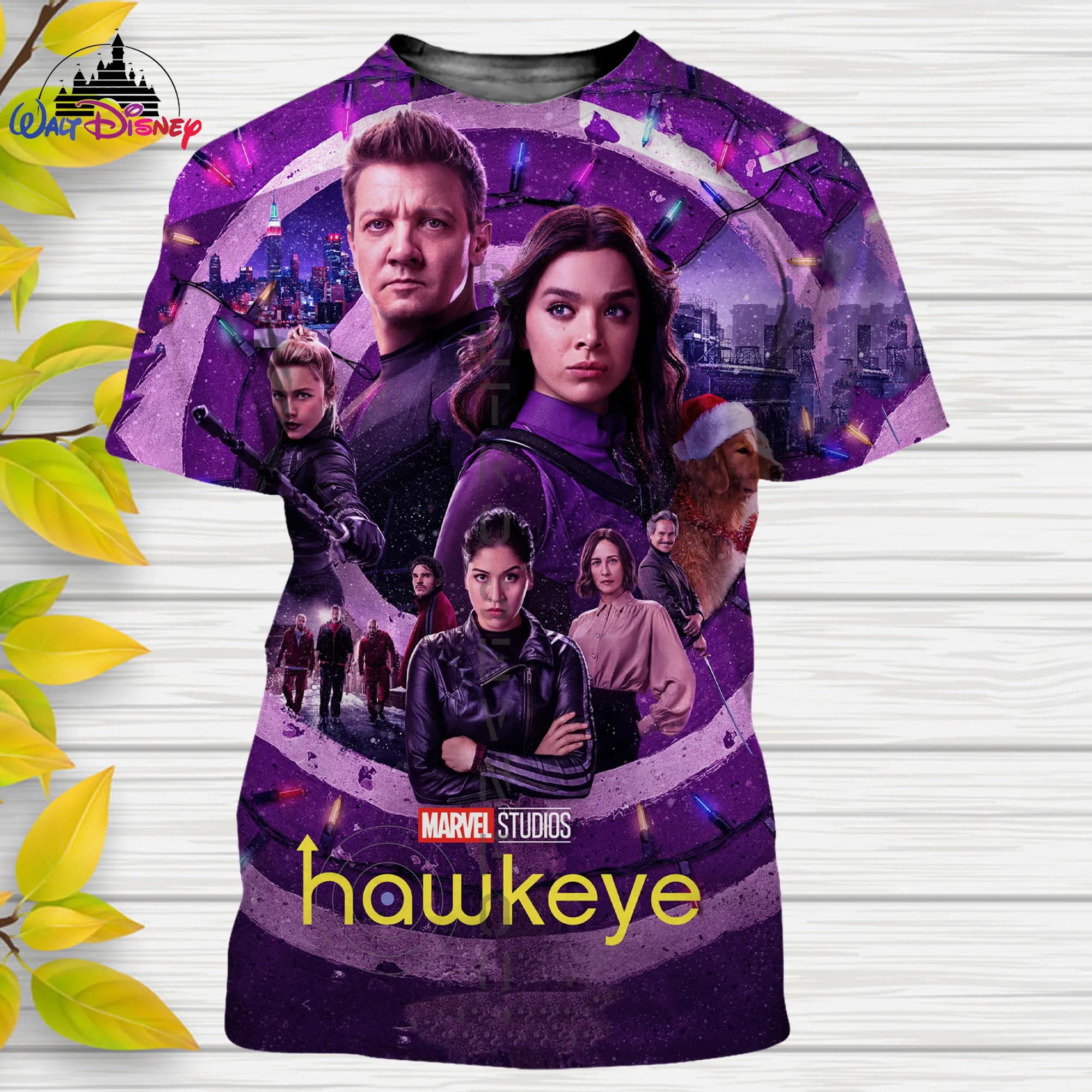 

Футболка Hawkeye с мультяшным Диснеем для мужчин и женщин, повседневная Стильная летняя футболка с 3D принтом, Повседневная Уличная одежда, топы...