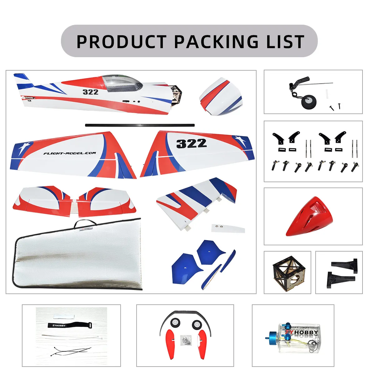 VOTEC 322 67 дюймов самолёт с неподвижным крылом Balsa Wood на бензине RC модель самолета