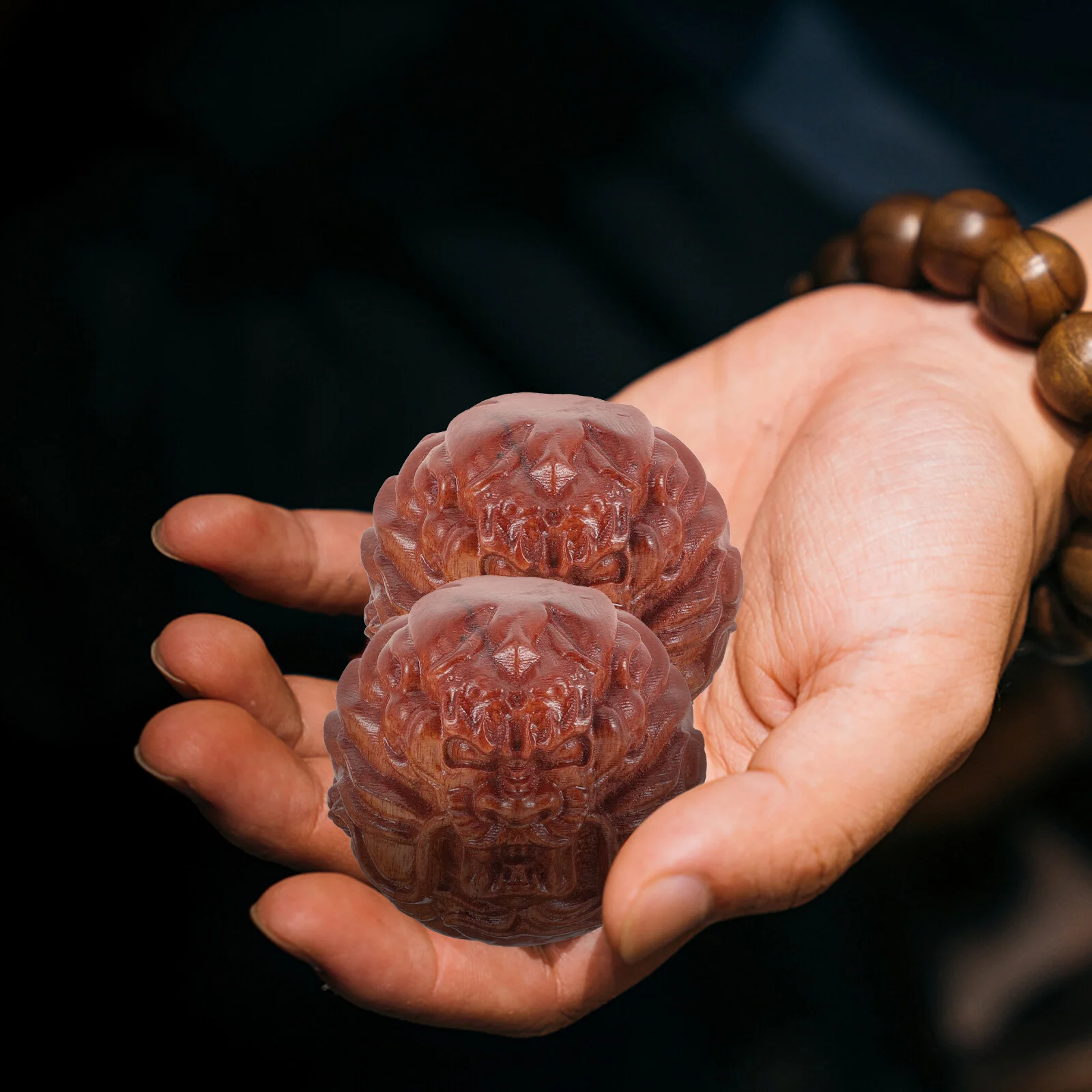 

Bocce портативный маленький деревянный шар, гладкий вращающийся ручной шар для фитнеса, декоративный, расслабляющий