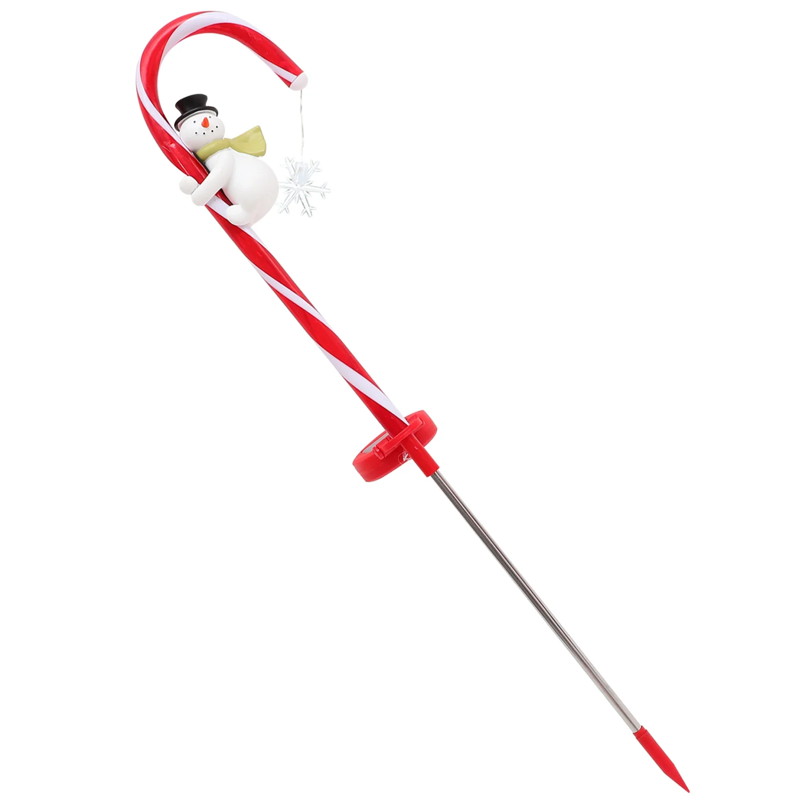 

Candy Cane-shape Solar Powered Garden Lamp Stake Light Decorative Lights Yard Pathway Patio Crutches