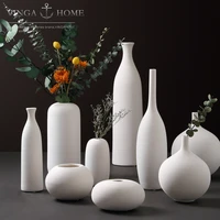 white ceramic vase home decor living room decoration flower vases nordic modern tabletop vases for centerpieces for weddings