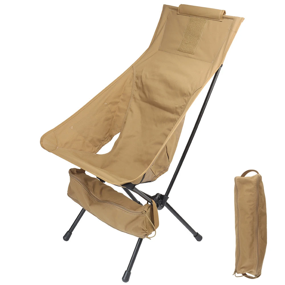 Tactical Portable Camping Backpacking Chair High Back, Foldable Outdoor Hiking Travel Beach Picnic Trekking Fishing BBQ Parties