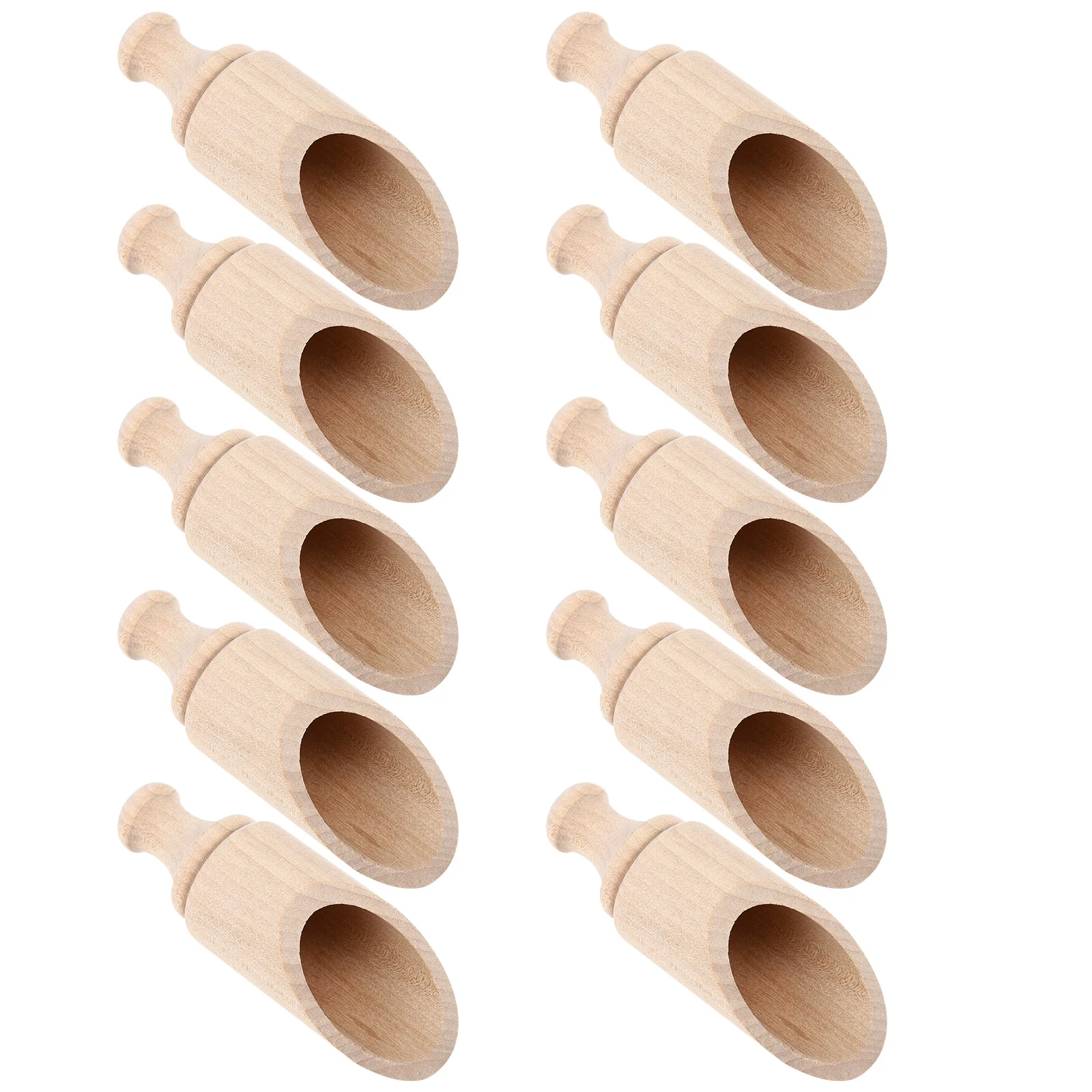 

10pcs Japanese Style Wooden Spoon Mini Wooden Tea Spoon Coffee Wooden Spoon