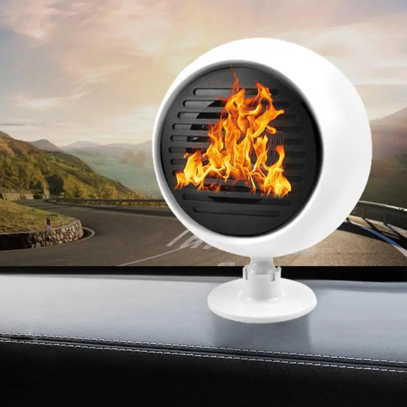 

Portable Car Heater 12V 24V Portable Car Heating Fans Defogger Defroster Demister 360 Degree Rotatable Fast Heating & Cooling