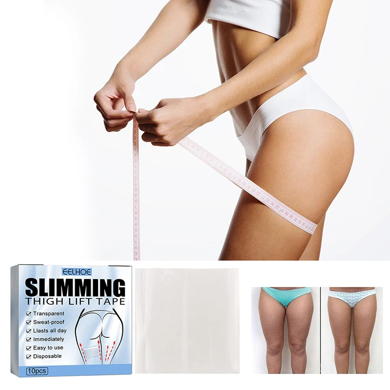 

10Pcs Invisible Leg Lift Stickers Latex Free Thigh Shaping Lifting Slimming Tape