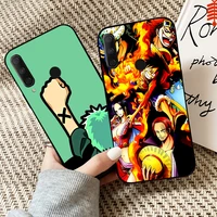 japan one piece luffy zoro for huawei honor 9x 8x pro for honor 10x lite phone case funda black liquid silicon back coque tpu