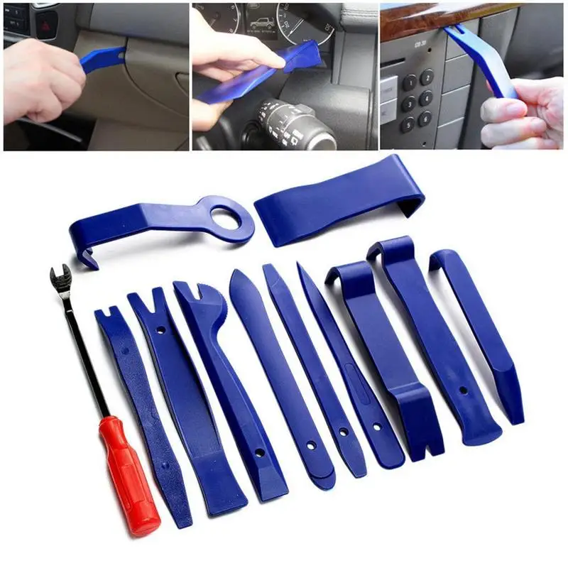 

11PCS Car Audio Disassembly Tool Kit Auto Car Radio Panel Door Clip Panel Trim Dash Audio Removal Installer Car Trim Remov Kit