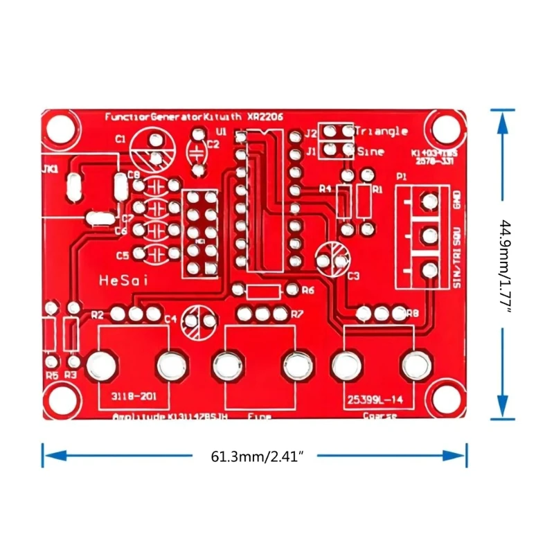 XR2206 Генератор сигналов DIY 1 Гц-1 МГц Функциональный генератор Треугольник Квадрат