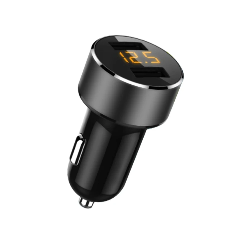 

Автомобильное зарядное устройство с двумя USB-портами, 3,6 А, быстрая зарядка с вольтметром, зарядное устройство, розетка 6 В-30 В, адаптер автомобильного зарядного устройства