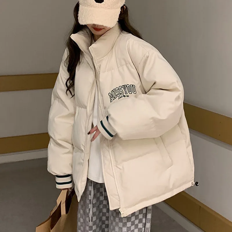 

2022 зимнее пальто, женские толстые повседневные спортивные парки с воротником-стойкой, женская одежда в стиле панк, зимняя одежда для женщин