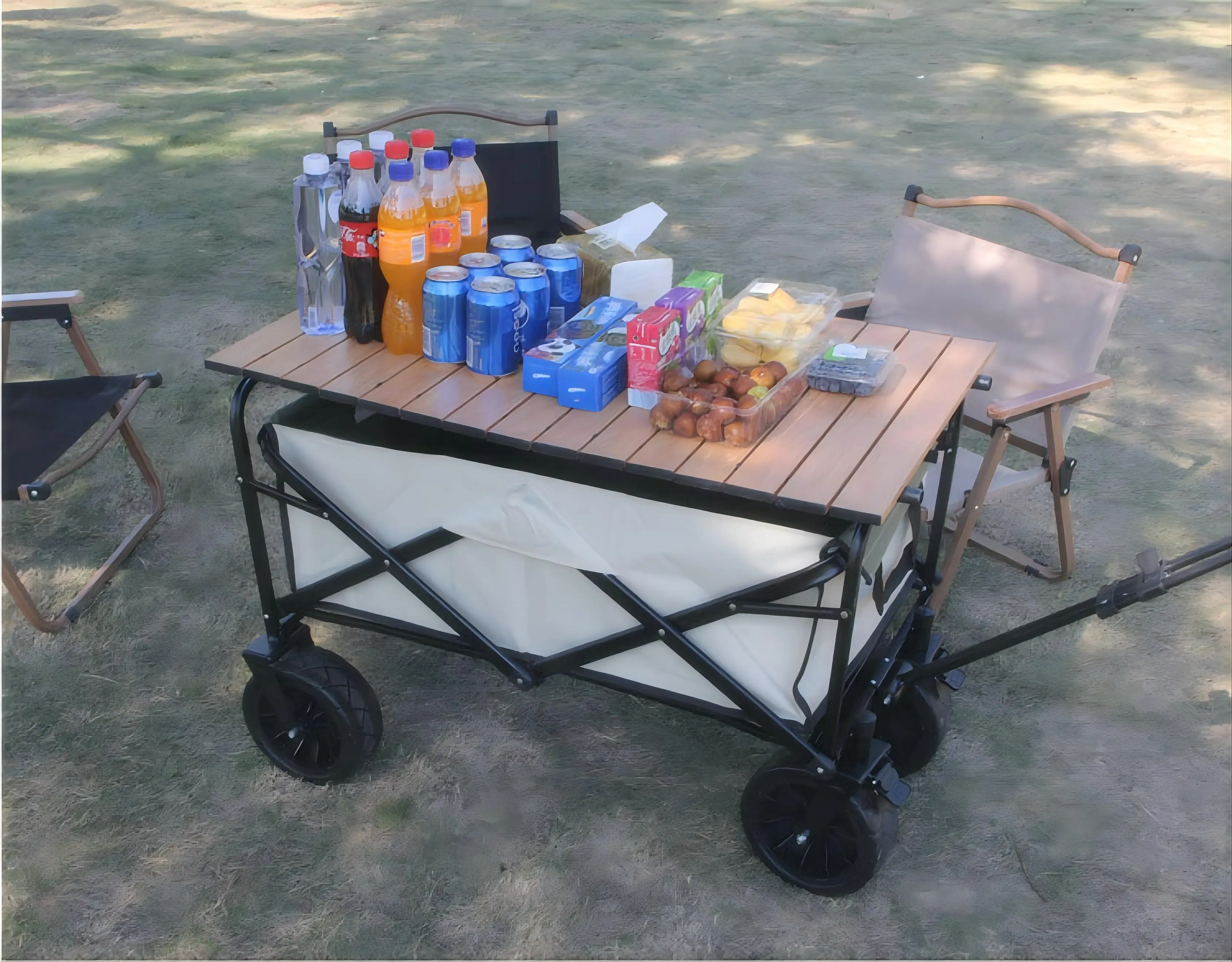 Складной универсал Портативная садовая тележка для пикника Четырехколесный