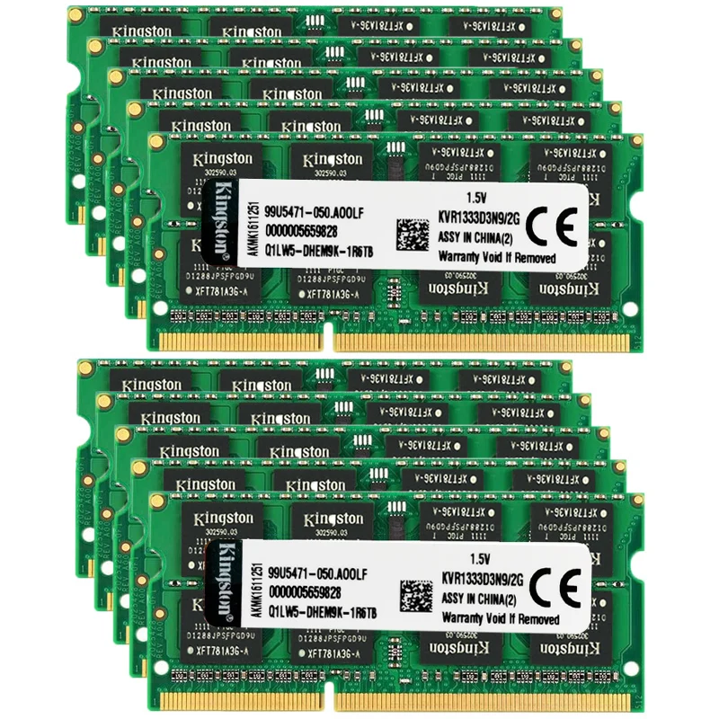 10PCS DDR3 2GB 4GB 8GB RAM 1333Mhz PC3-10600S SO-DIMM Latpop RAM 204 Pins 1.35V  NON ECC Memoria ram