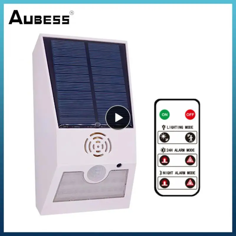 

With Pir Motion Sensor For Home Yard Outdoor 129db Loud Wall Light Multi-function Security Alarm Siren Solar Alarm Lamp Detector