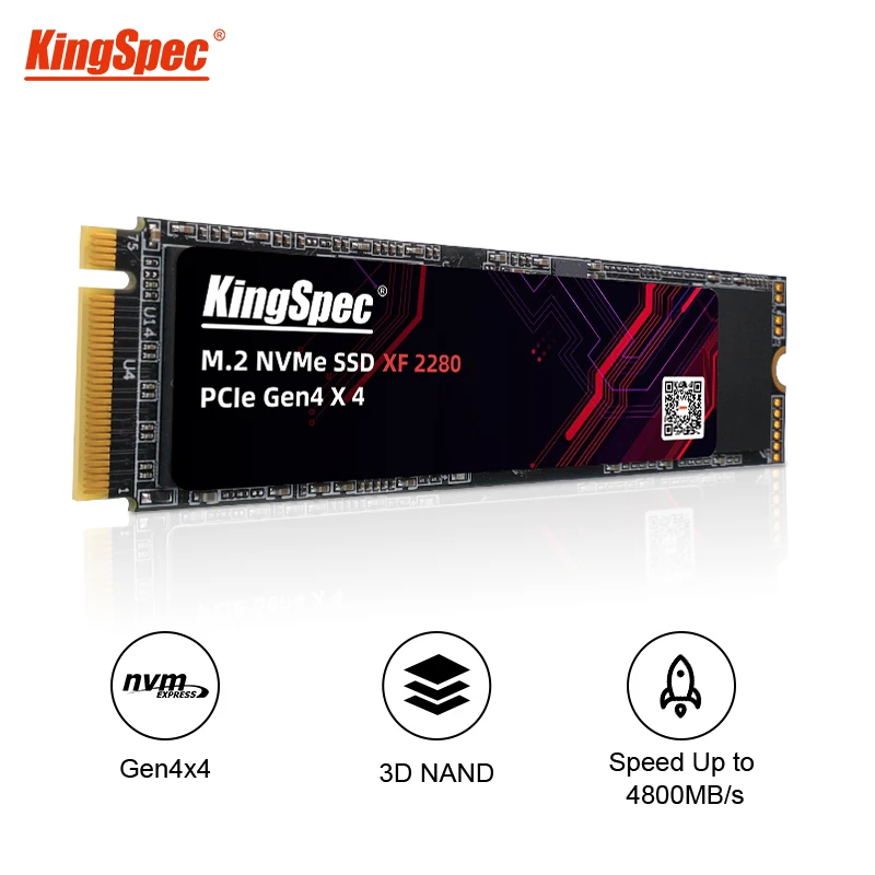 KingSpec SSD M.2 NVME 256G 512GB 1TB 2TB 4TB M2 2280 PCIe 4.0 SD Nmve Gen4 Hard Disk Drive Internal Drives for Laptop PC