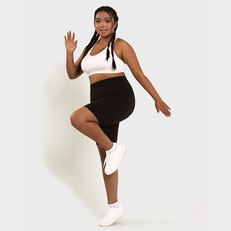 LUOYIYANG Plus Size Women's Shorts Push Up Gym Booty Lifting Sports Fitness Woman 2023 Black Knit Yoga Clothing L-4XL