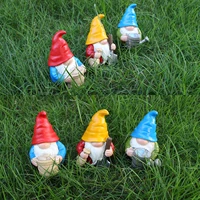 3 pcs fairy garden accessories outdoor mini gnomes garden set dwarfs statue for fairy garden flower pot home decoration