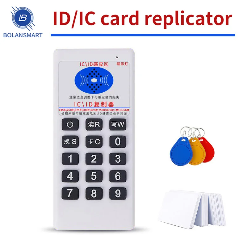 

Бесплатная доставка, ручной копировальный аппарат 125 кГц-13,56 МГц, Дубликатор RFID NFC ICReader & Writer, репликатор контроля доступа, английская версия