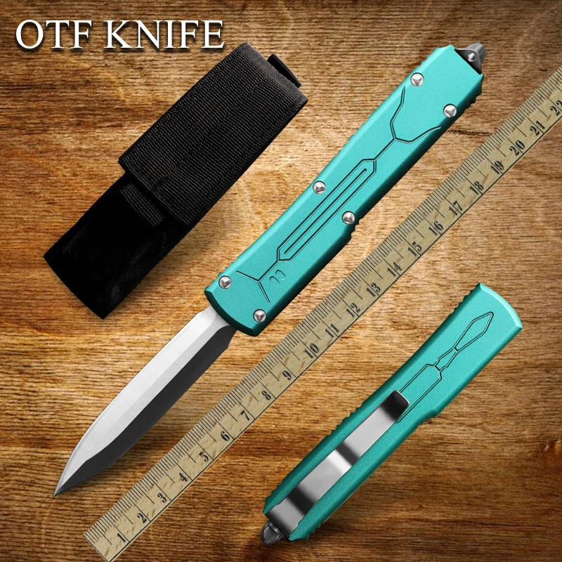 

MT OTF knife D2 steel folding knife EDC camping hunting fixed blade tactical self-defense knife outdoor survival tools automatic