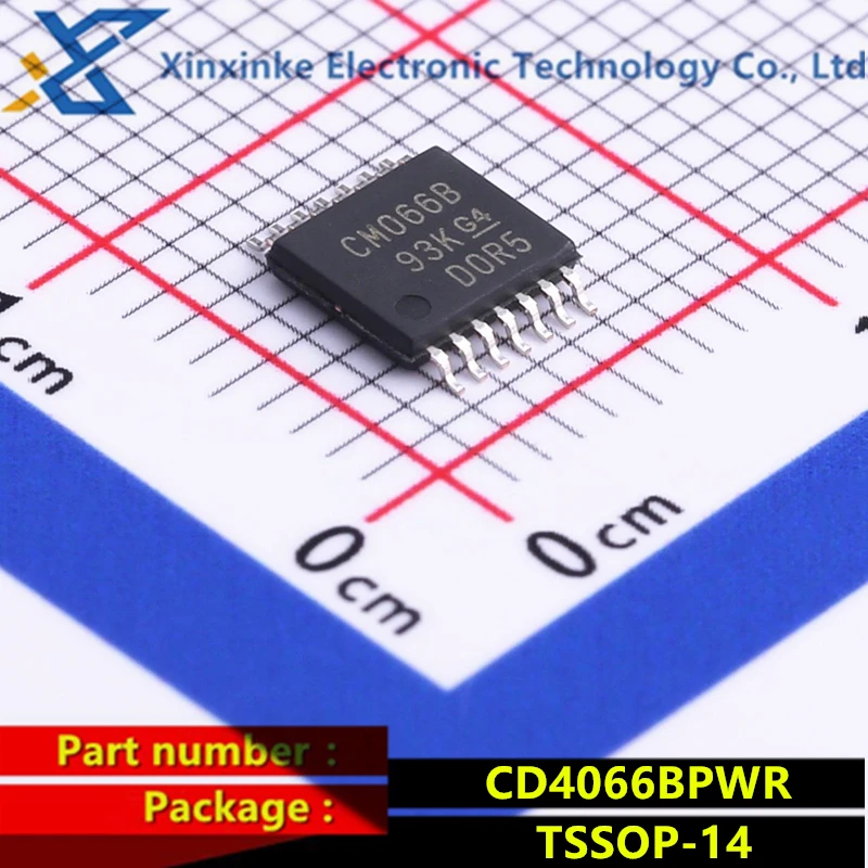 CD4066BPWR TSSOP-14 Шелковый экран: CM066B аналоговый переключатель ICs Quad CD4066B CMOS четырехсторонний двунаправленный переключатель новый оригинал