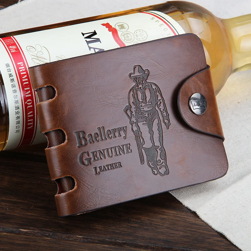 

Leather Vintage Men Wallets Male Money Bag Hasp Hollow Out Small Wallet Men Clutch Purse Card Holder Coin Pocket