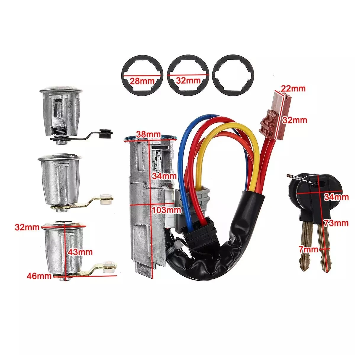 Peugeot Partner Citroen Berlingo 1996-2008 Совместимый комплект стальных дверных замков с телефоном