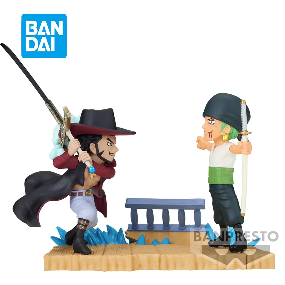 

Original Banpresto WCF One Piece Dracule Mihawk Roronoa Zoro One Piece World Collectable Figure Log Stories Anime Model Toys