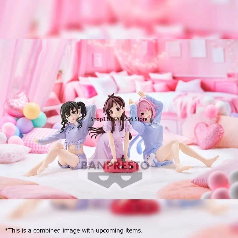 BANDAI Original THE IDOLM@STER Золушка Девушка Yumemi Riamu Relax Time Фигурка Готовая модель продукта