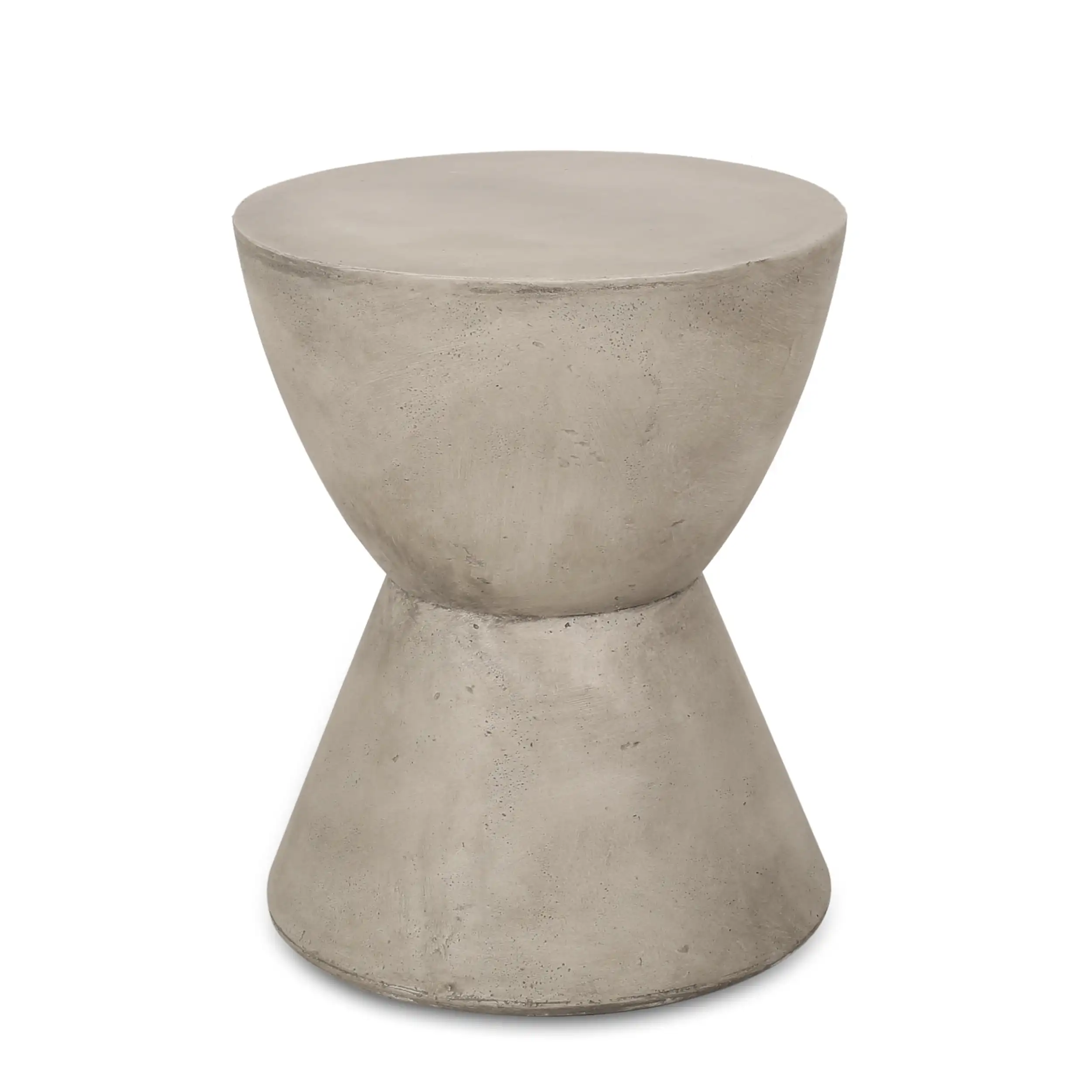 

Noble House Natchez Outdoor Lightweight Concrete Side Table, Light Gray