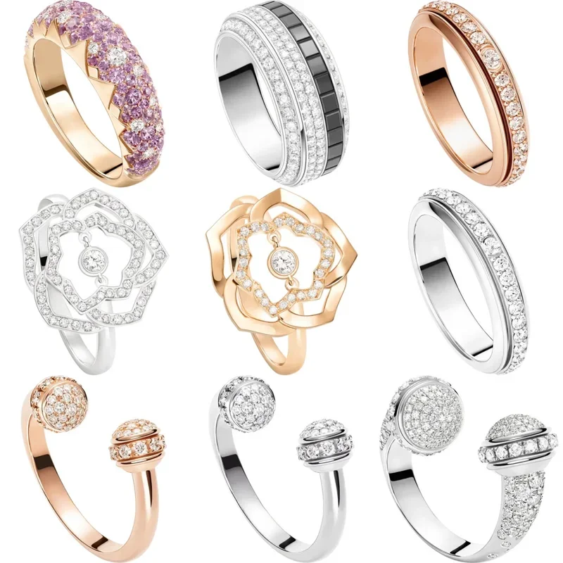 Кольца Piagetes Из Стерлингового Серебра 925 Пробы Элегантный Дизайн Доступная Цена